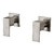 Chrome Shower/Bath Mixer Tap Set with Brushed Finish w/ WaterMark 