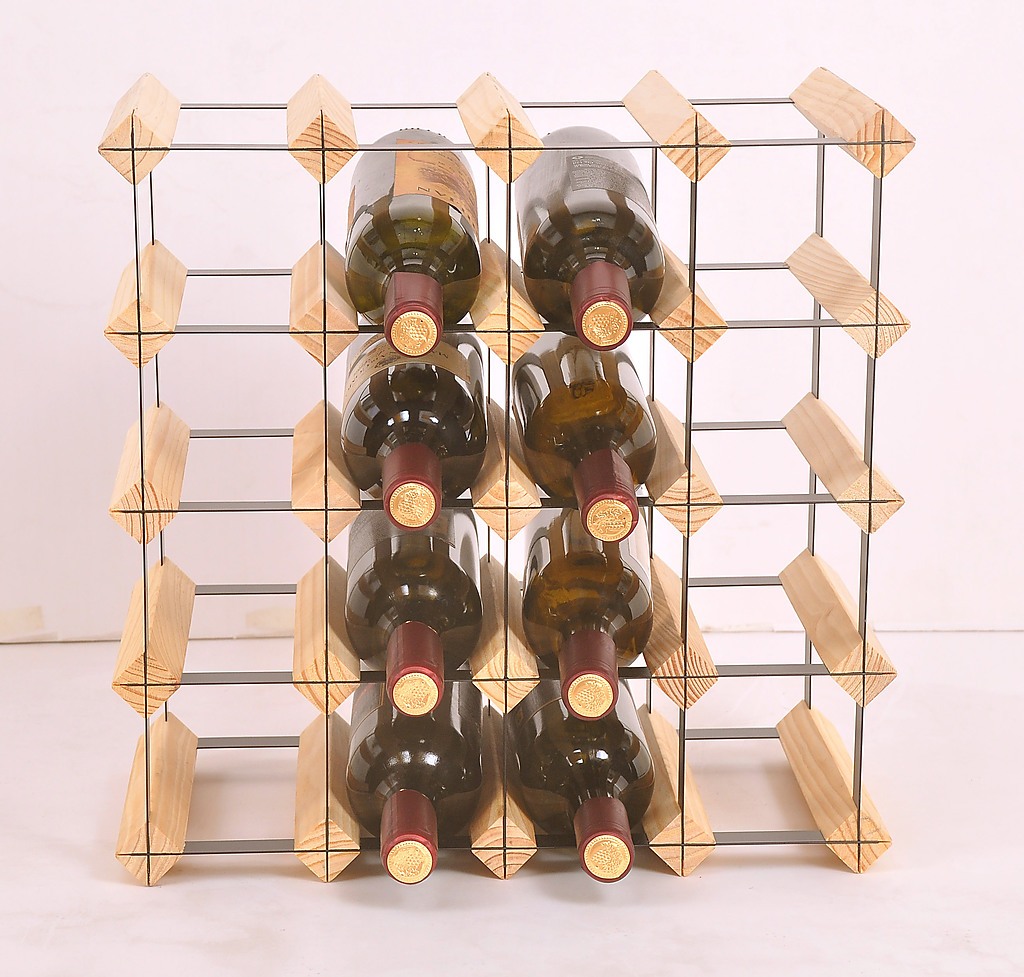 20 Bottle Timber Wine Rack Complete Wooden Wine Storage System
