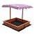 Kids Wooden Toy Sandpit with Adjustable Canopy