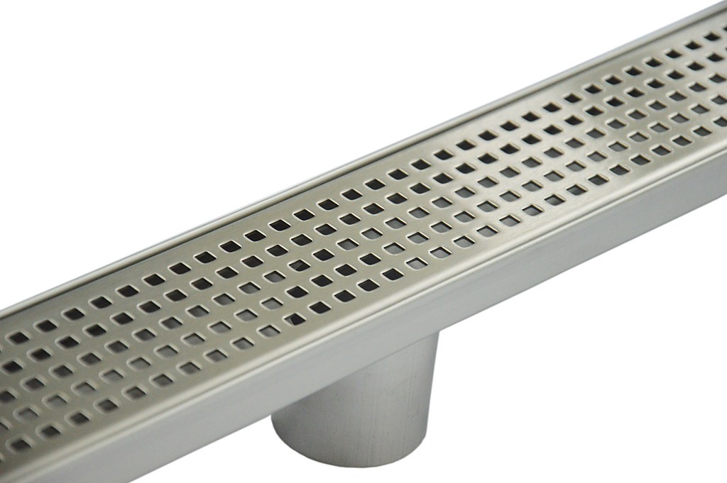 900mm Stainless Steel Linear Square Perforated Grate with 50 mm Centre