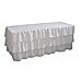 6 Foot 3 Tier Pleated White Table Cloth Trestle Cover