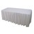 6 Foot Gathered White Table Cloth Trestle Cover