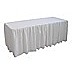 6 Foot Gathered White Table Cloth Trestle Cover