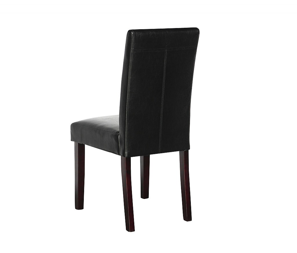 2 x PU Leather Palermo Dining Chairs High Back - Black - Furniture ...