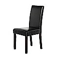 2 x Palermo Premium PU Leather Black High Back Dining Chairs
