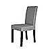 2 x Palermo Premium Linen Fabric Light Slate Grey High Back Dining Chairs