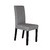 2 x Premium Fabric Linen Palermo Dining Chairs High Back - Light Slate Grey