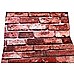 10m 3D Red Brick Print Theme Wallpaper