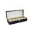 6 Slot Mens Watch Display Case Box Black PU Leather