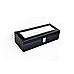 6 Slot Men’s Watch Display Case Box Black PU Leather