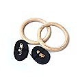 Wooden Gymnastic Rings Olympic Gym Strength Training