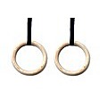 32mm Wooden Gymnastic Rings Olympic Gym Rings Strength Training