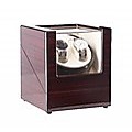 Automatic Dual Watch Winder Wood Display Box Case Motor Rotation Storage