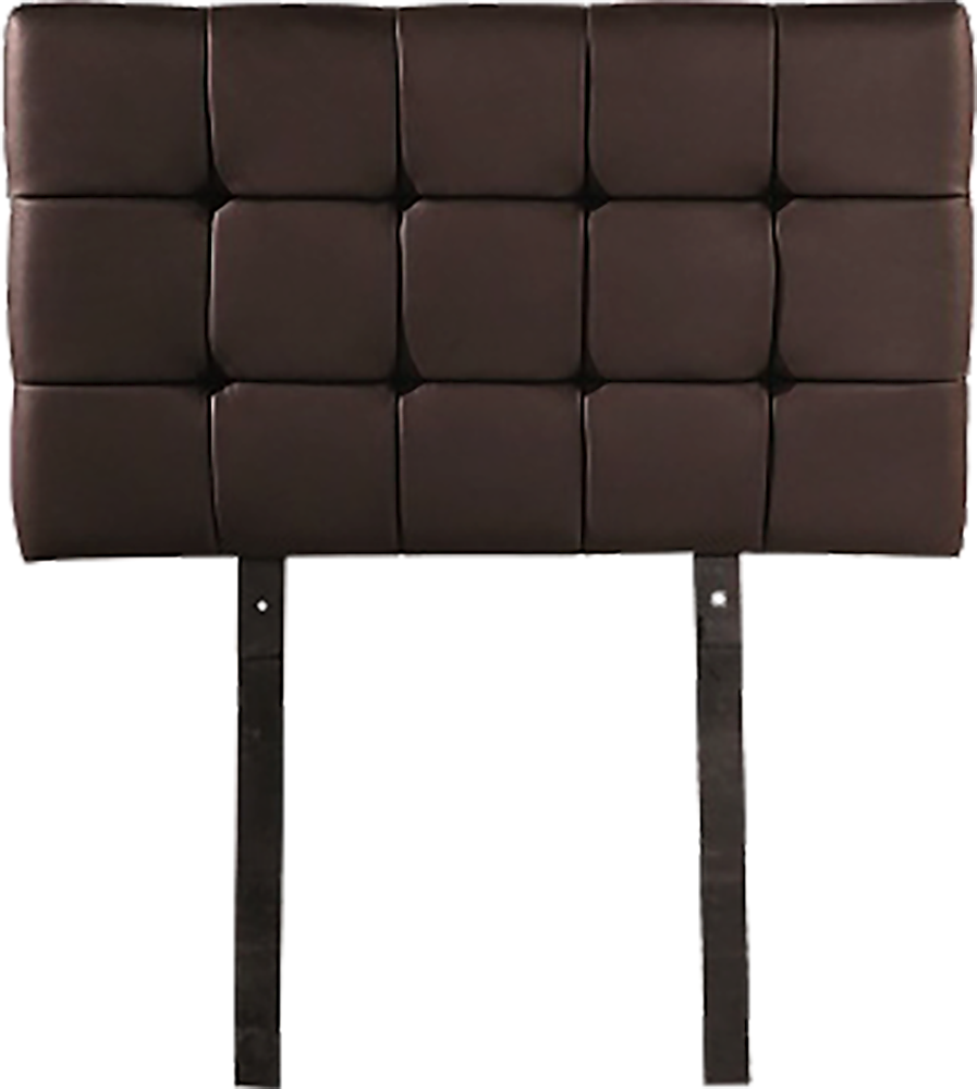 PU Leather Single Deluxe HeadboardBrown