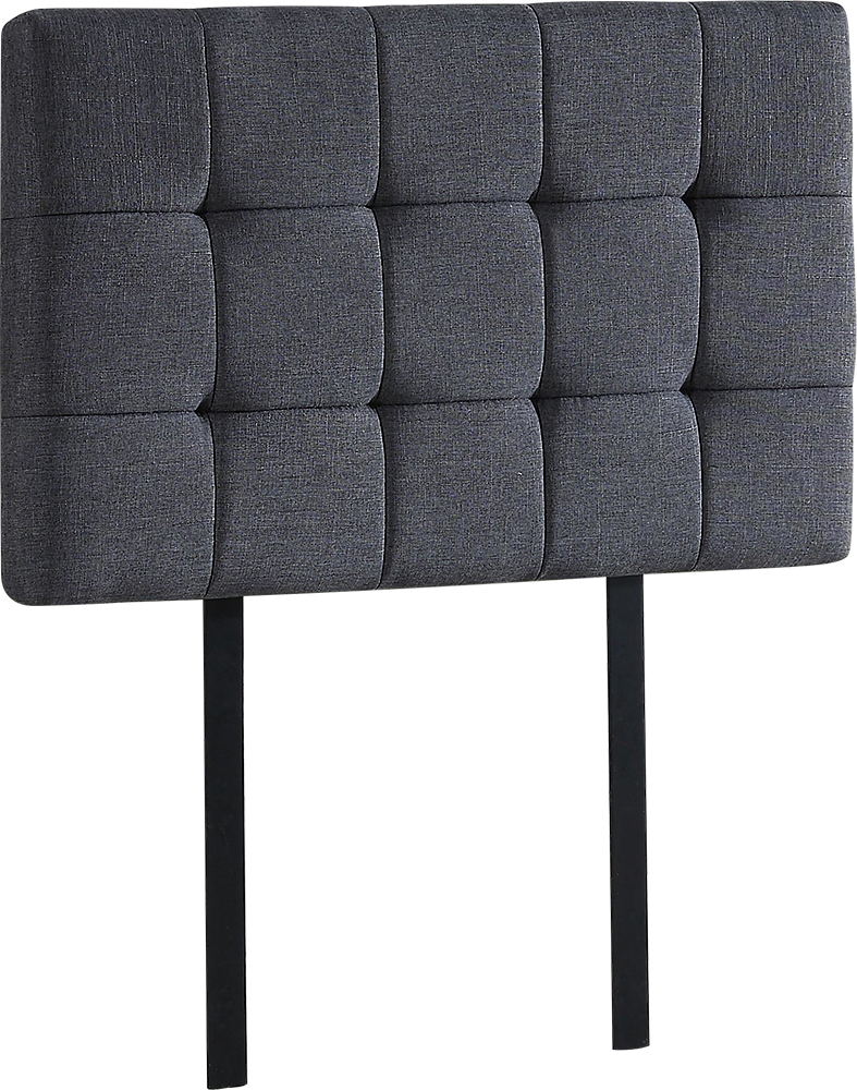Grey Linen Fabric Single Deluxe Tufted Headboard Bedhead