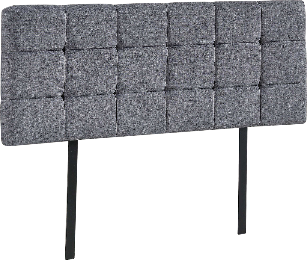 Grey Linen Fabric Double Deluxe Tufted Headboard Bedhead