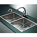 1.2mm Handmade Double Stainless Steel Sink with Waste - 865x440mm