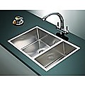 1.2mm Handmade Double Stainless Steel Sink with Waste - 715x440mm