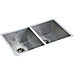 820x457mm Handmade Stainless Steel Sink with Waste and Drain Plug - Undermount/Topmount