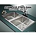 835x505mm Handmade 1.5mm Stainless Steel Sink with Square Waste