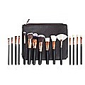 Soft 15Pcs Pro Face Powder Makeup Brushes Set Eyeshader Blending Highlight Tools