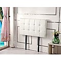 Single PU Leather Bed Deluxe Headboard Bedhead - White