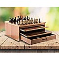 10 in 1 Wooden Chess Board Games Slide Out Checkers House Unit Set