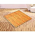 12 Tiles EVA Fitness Home Yoga Gym Interlocking Floor Puzzle Mat - Wood Colour