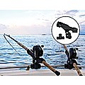 4PC Kayak Boat Fishing Pole Rod Holder Tackle Kit  Adjustable Side Rail Mount