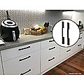 5 x 160mm Kitchen Cabinet Cupboard Door Drawer Handles Square Black Furniture Pulls