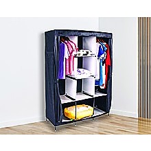 Large Portable Clothes Closet Canvas Wardrobe Storage Organizer with Shelves
