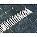 90cm Bathroom Shower Stainless Steel Grate Drain w/ Centre outlet Floor Waste