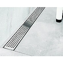 120cm Bathroom Shower Stainless Steel Grate Drain w/ Centre outlet Floor Waste