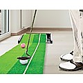 Indoor Practice Putting Green 2.5m Mat Inclined Ball Return Fake Grass 2 Holes