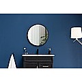 70cm Round Wall Mirror Bathroom Makeup Mirror by Della Francesca - Black