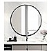 60cm Round Wall Mirror Bathroom Makeup Mirror by Della Francesca - Black