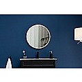 90cm Round Wall Mirror Bathroom Makeup Mirror by Della Francesca - White