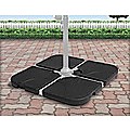  Outdoor Patio 4-Piece Cantilever Offset 3M Umbrella Base Stand Weight Water Sand