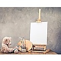 Tabletop Easel Wood Studio H-Frame Artist Art Display Painting Shop Tripod Stand Wedding
