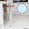 Set of 4 White Industrial Retro Hairpin Table Legs 12mm Steel Bench Desk - 71cm