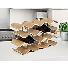 Wooden Wave Wine Rack/Creative Home Grape Wine Holder Shelf Cabinet/Bottle Rack
