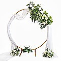 2M Wedding Hoop Round Circle Arch Backdrop Flower Display Stand Frame Background GOLD