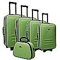5pc Suitcase Trolley Travel Bag Luggage Set Lime