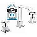  3pc Basin Tap Faucet Set - Bathroom Laundry Sink