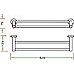 Double Classic Chrome Towel Bar Rail Bathroom   