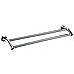 Double Classic Chrome Towel Bar Rail Bathroom   
