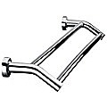 Double Classic Chrome Towel Bar Rail Bathroom   
