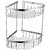 2-Tier Corner Bathroom Basket Shelf Rail Rack