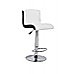 2x Black & White PU Leather Kitchen Bar Stools Modern Design