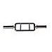 Chrome Olympic Tricep Bar Barbell Heavy Duty with Spring Collars